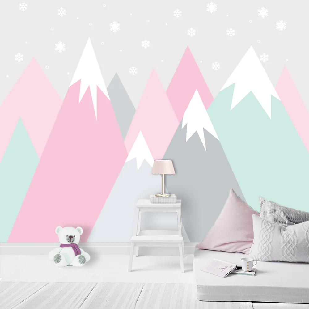 Papel de Parede Montanhas Rosadas - Imagem 2