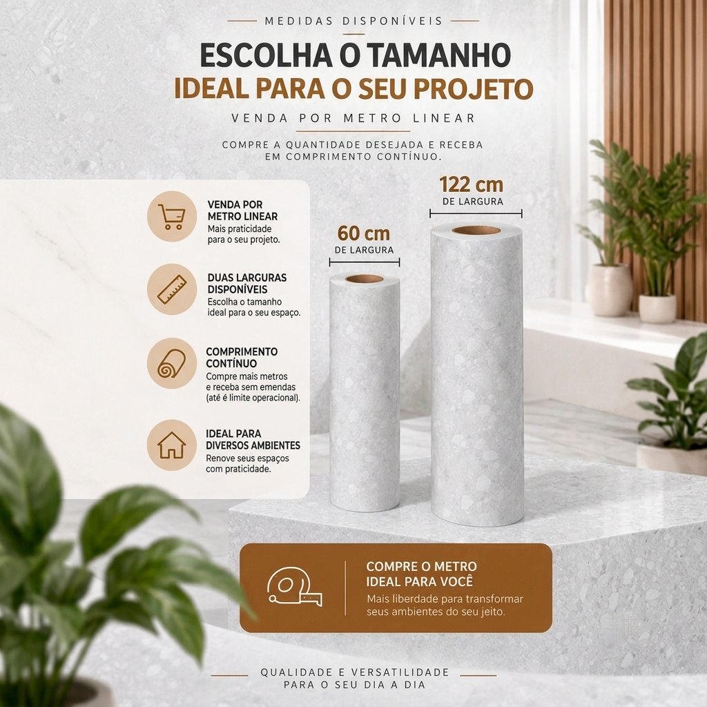 Mármore Terrazzo Off White 60 e 122 cm - Imagem 3