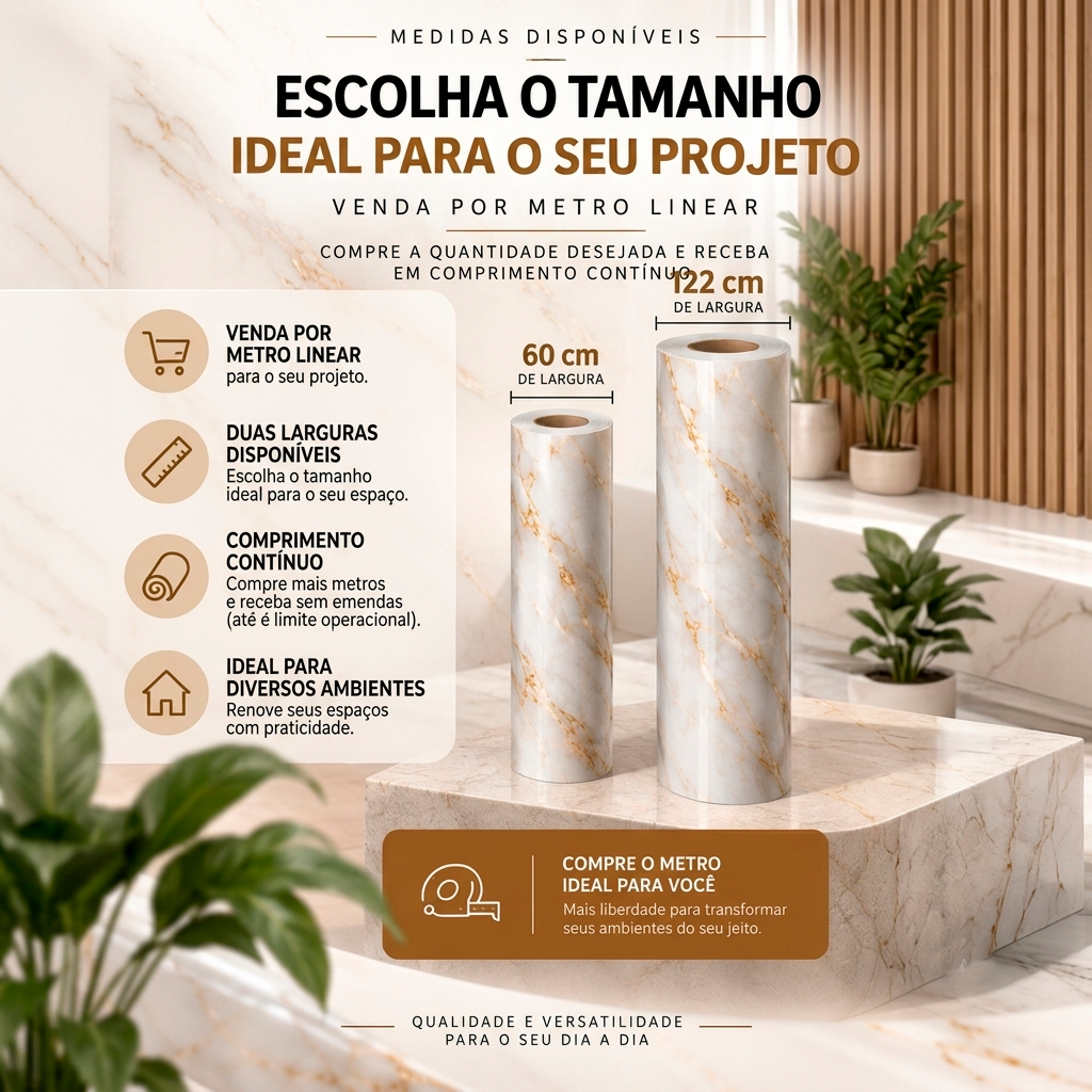 Adesivo Vinílico Mármore Calacatta Ouro Gloss Imprimax 60CM E 122CM - Imagem 4