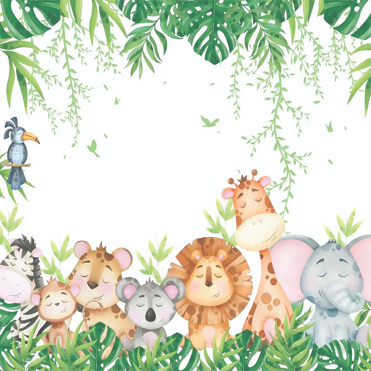 Papel de Parede Safari Bichos Dormindo - Imagem 2