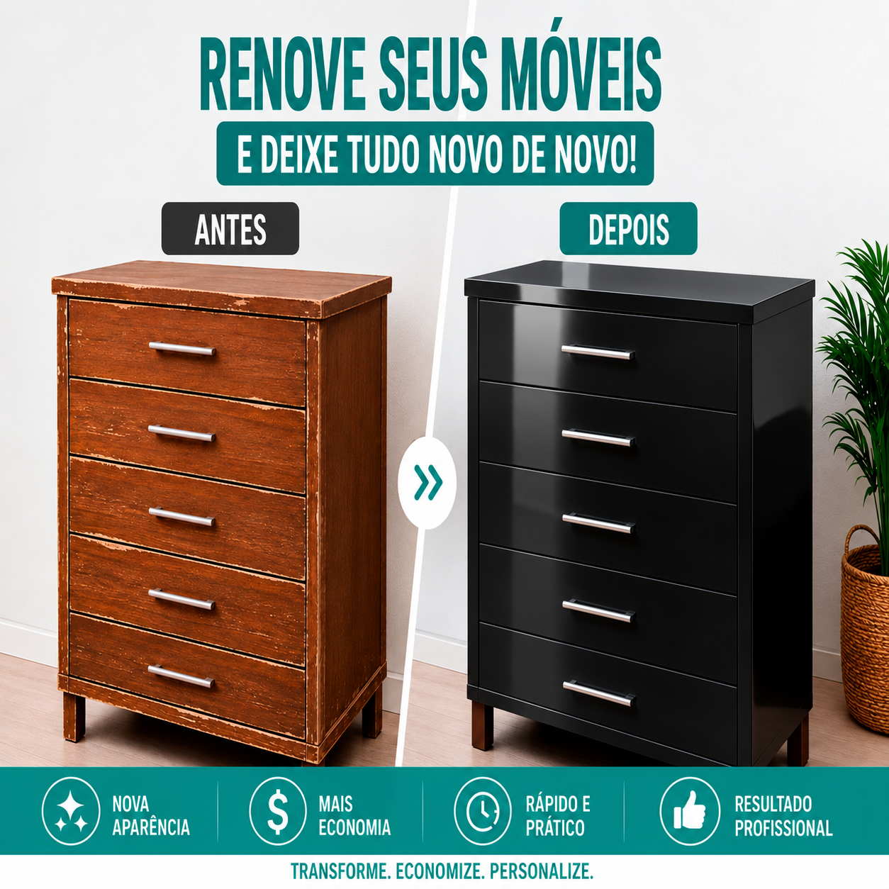 Adesivo Vinílico Premium Preto Super Brilho - Imagem 4