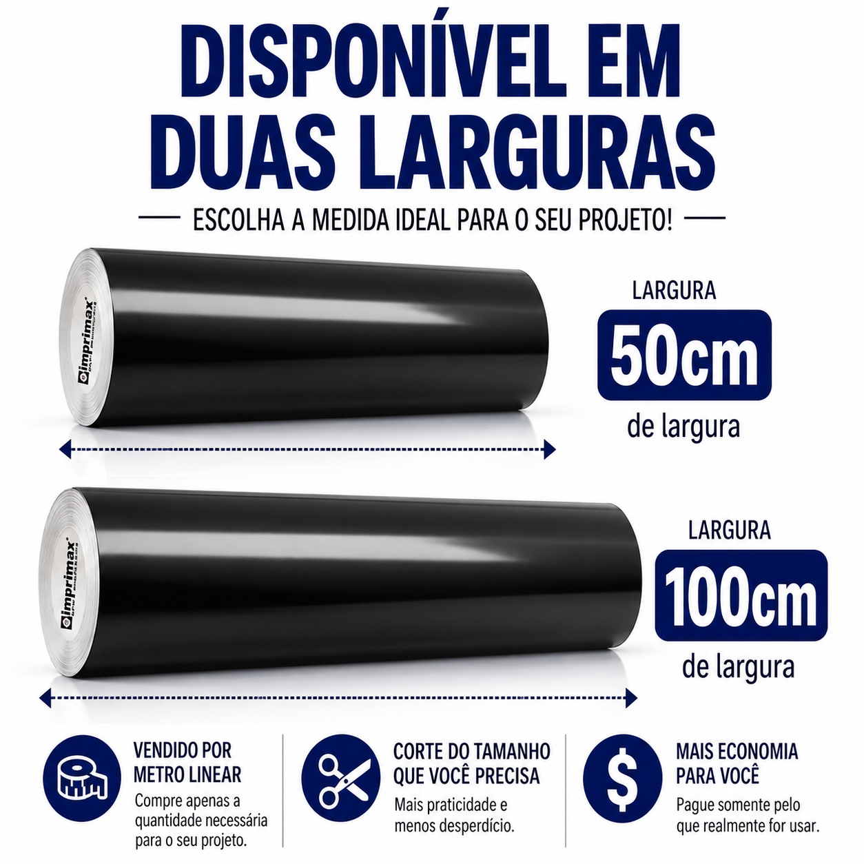Adesivo Vinílico Premium Preto Super Brilho - Imagem 5