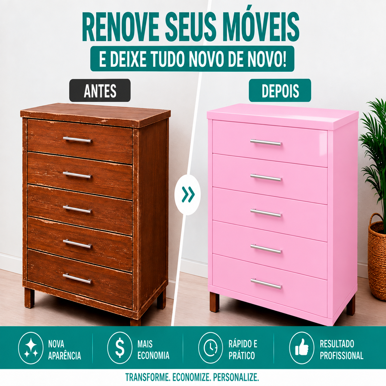 Adesivo Vinílico Premium Rosa Claro - Imagem 2
