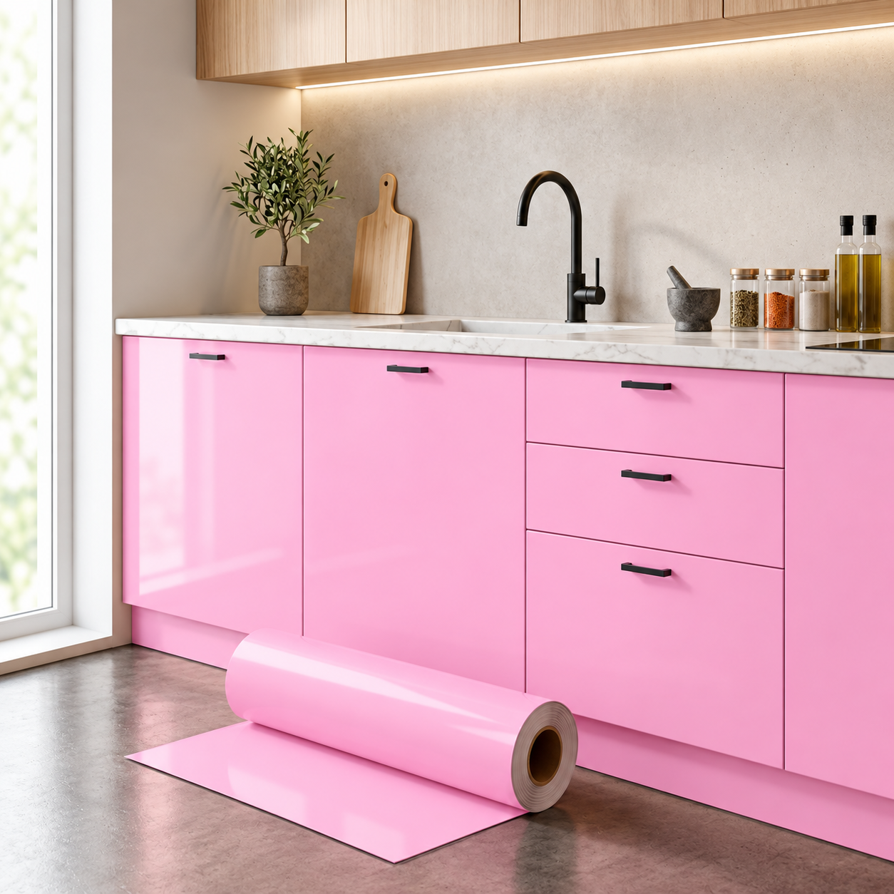 Adesivo Vinílico Premium Rosa Claro