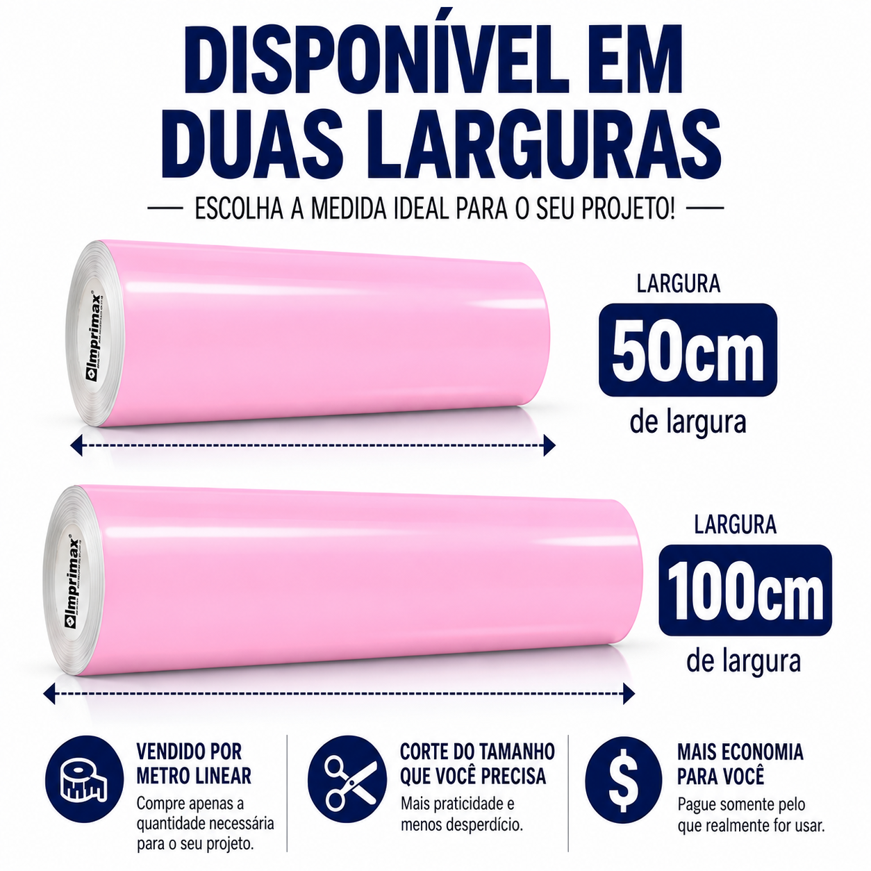Adesivo Vinílico Premium Rosa Claro - Imagem 3