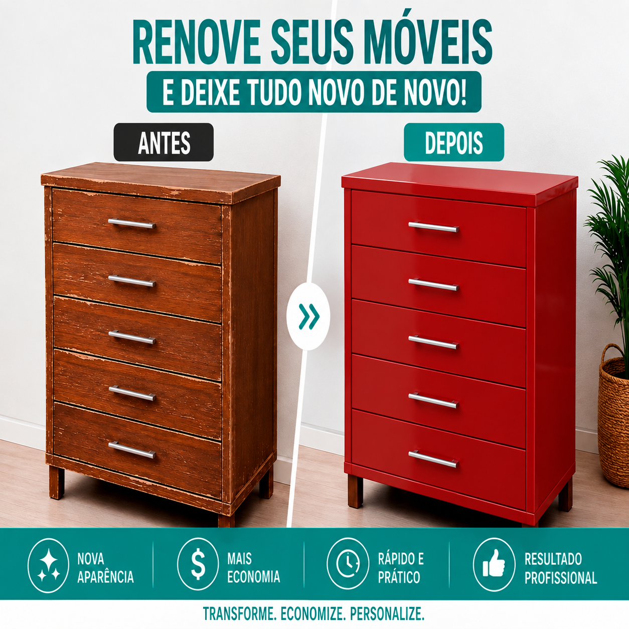 Adesivo Vinílico Premium Vermelho Vivo - Imagem 2