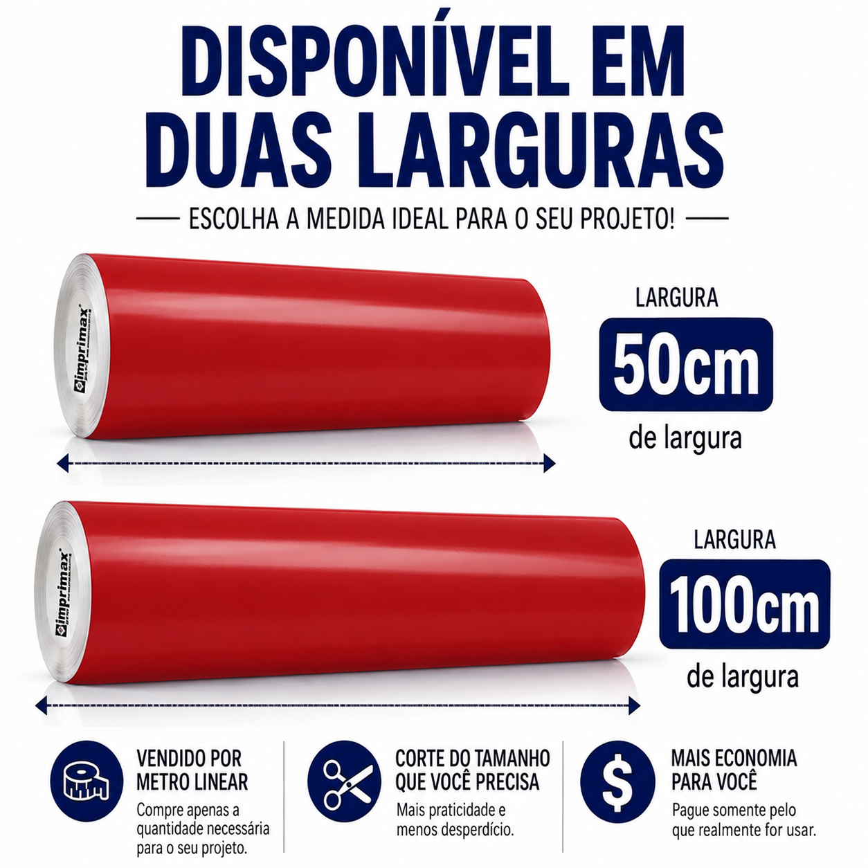Adesivo Vinílico Premium Vermelho Vivo - Imagem 4