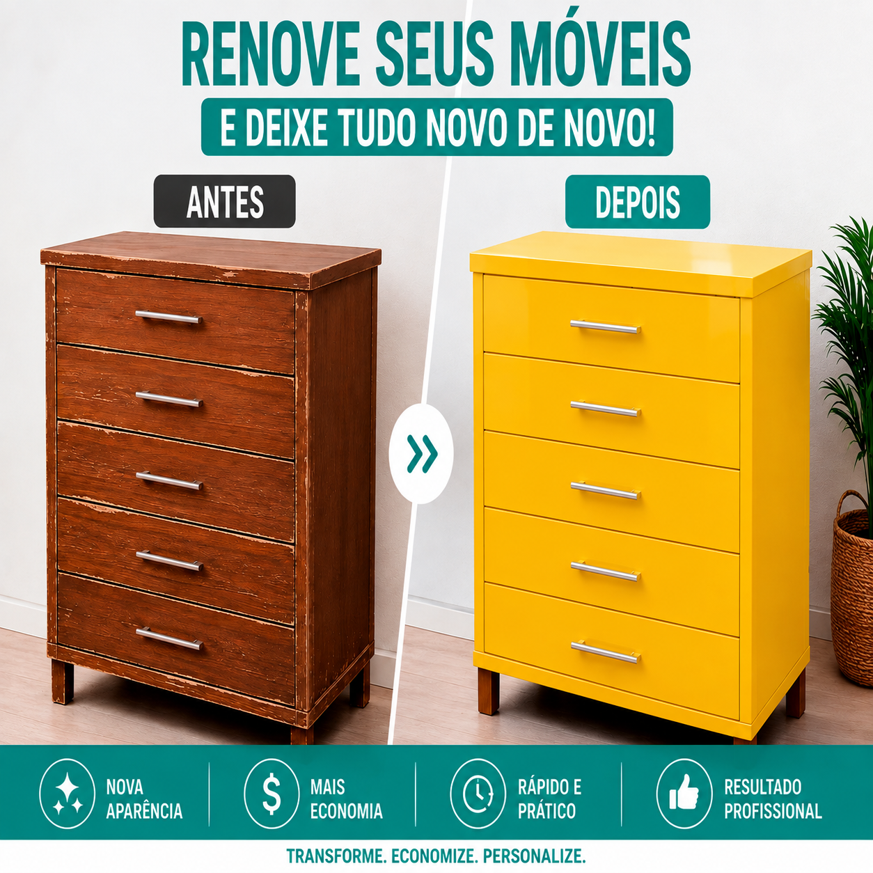 Adesivo Vinílico Premium Amarelo Ouro - Imagem 2