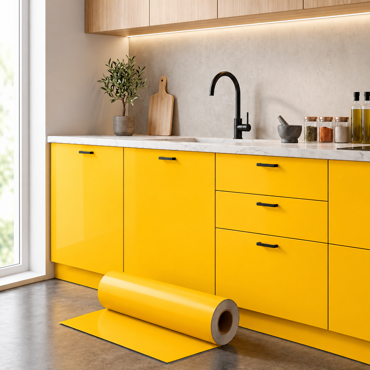 Adesivo Vinílico Premium Amarelo Ouro