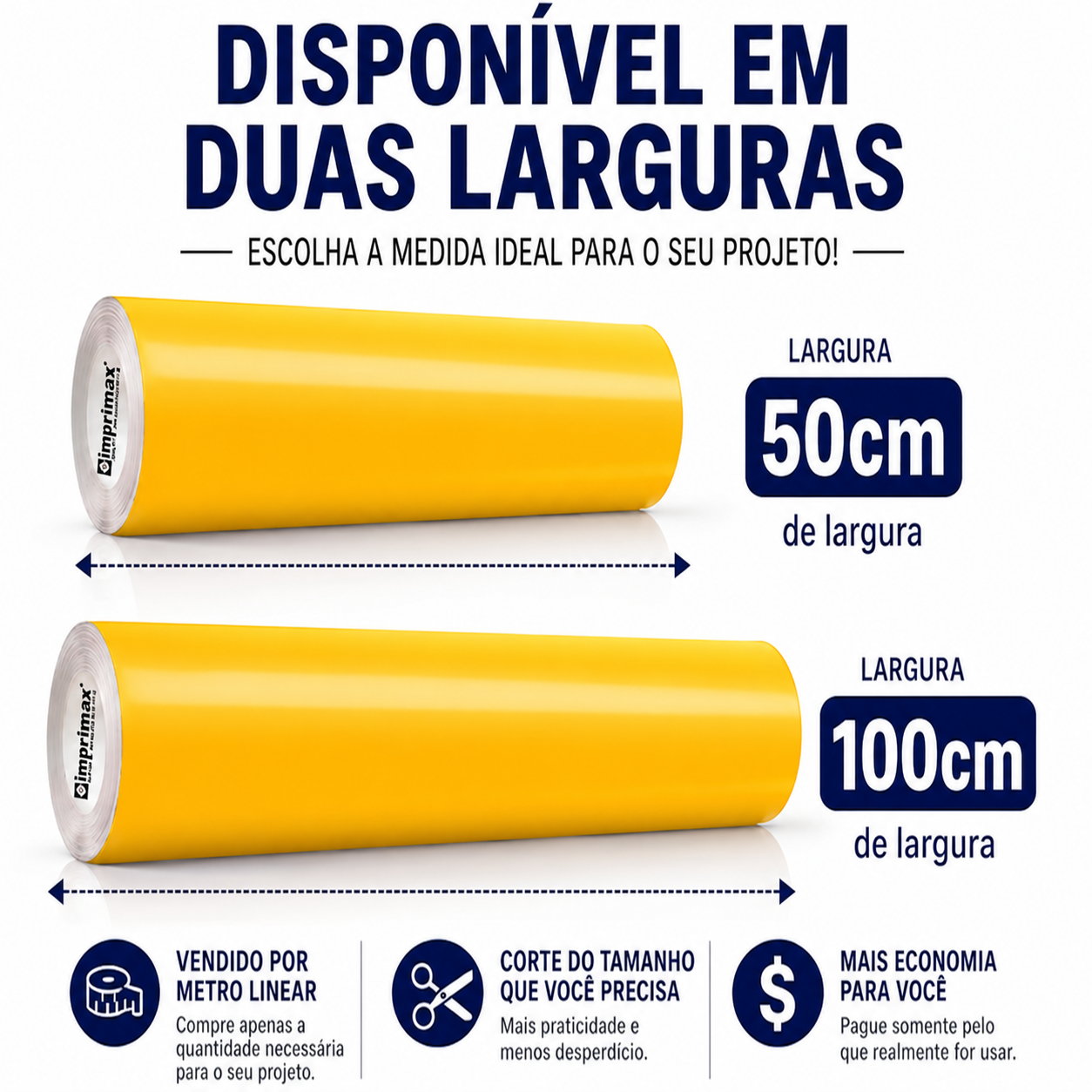 Adesivo Vinílico Premium Amarelo Ouro - Imagem 3