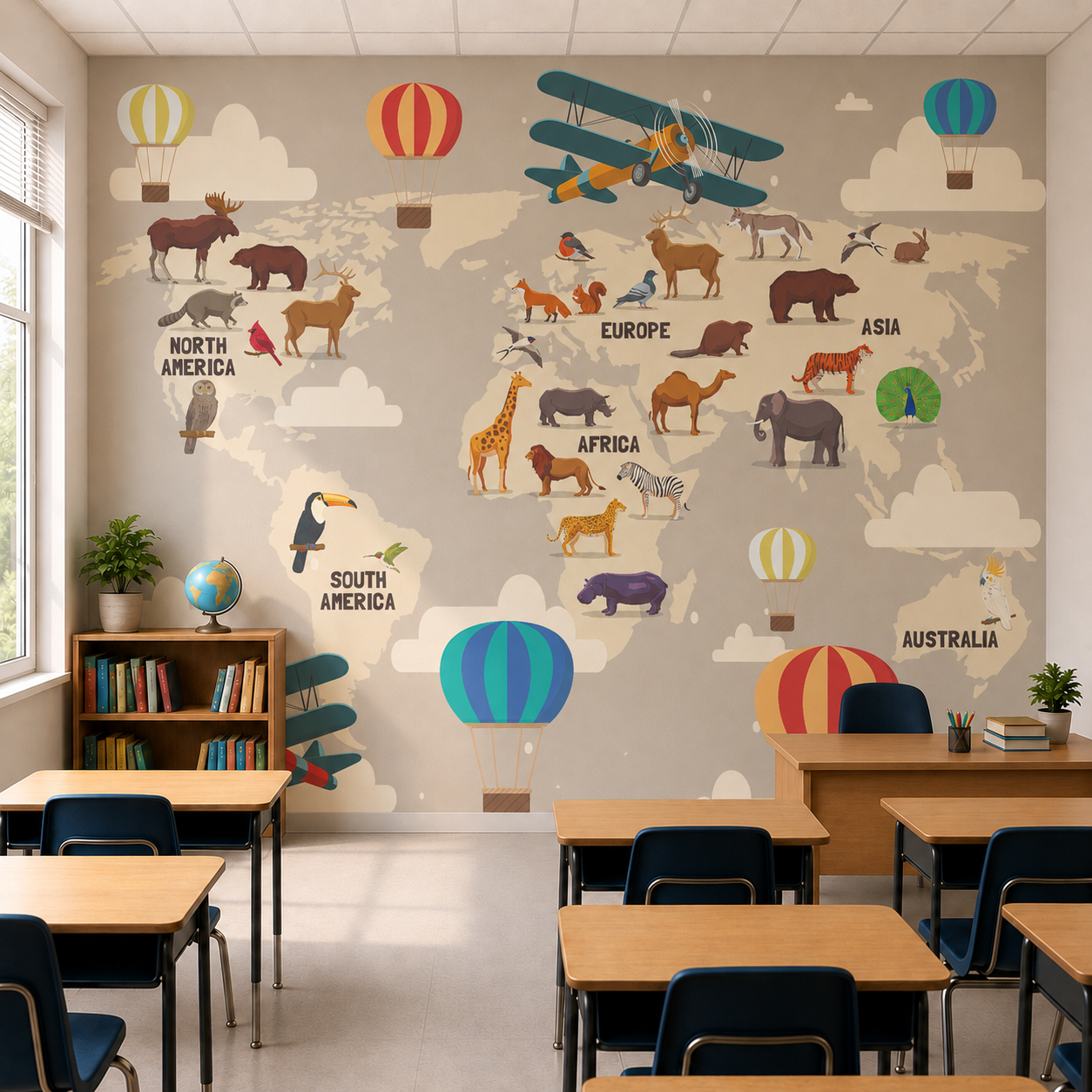 Papel de Parede Bichos Marrom