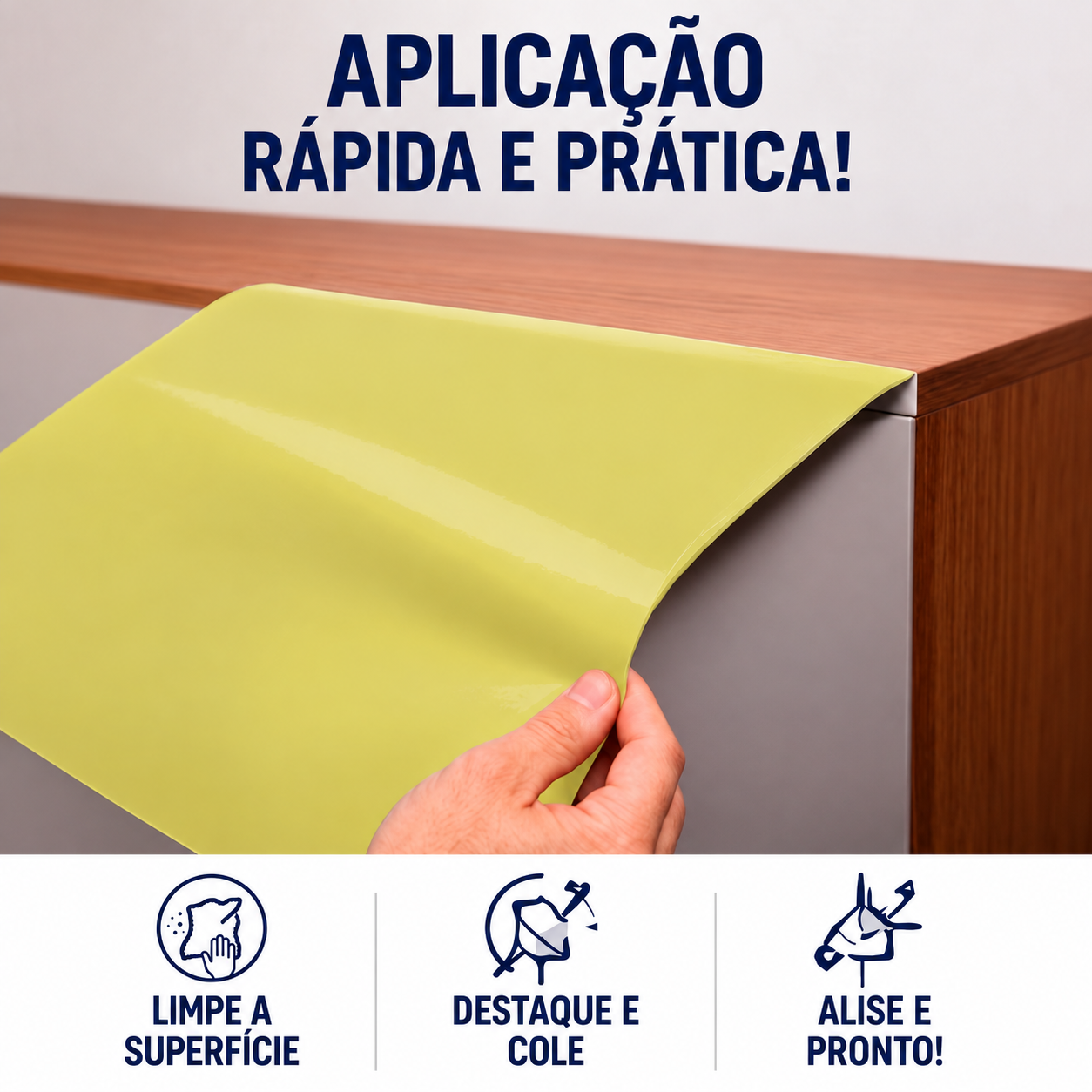 Adesivo Vinílico Premium Amarelo Citrus - Imagem 5