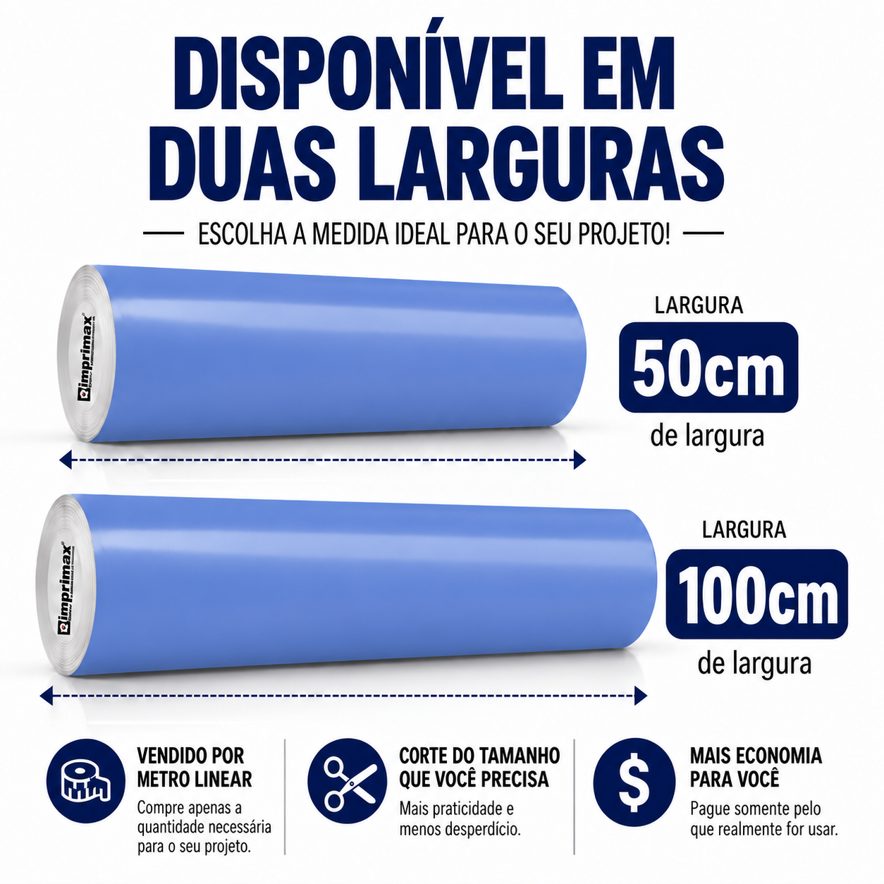 Adesivo Vinílico Premium Azul Céu Intenso - Imagem 3