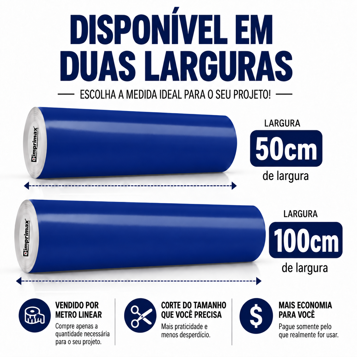 Adesivo Vinílico Premium Azul Marinho - Imagem 3