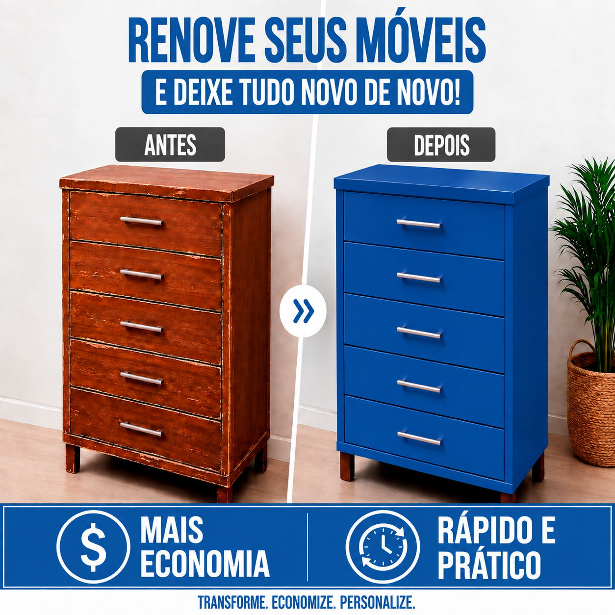 Adesivo Vinílico Premium Azul Médio - Imagem 2