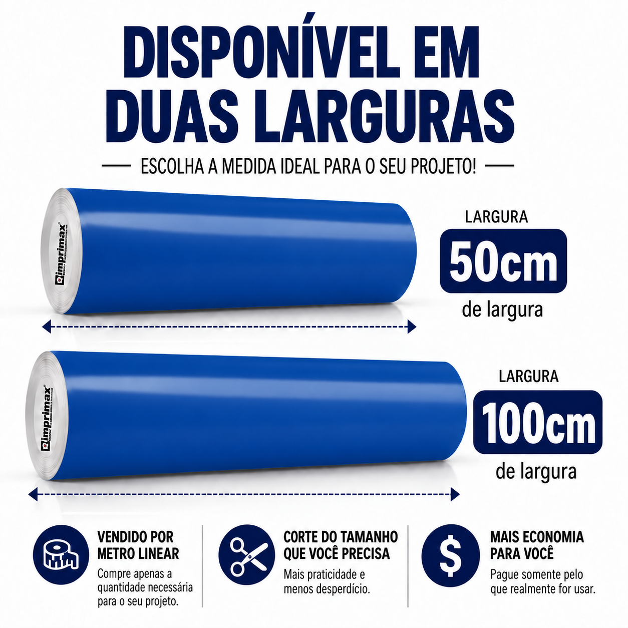 Adesivo Vinílico Premium Azul Médio - Imagem 3