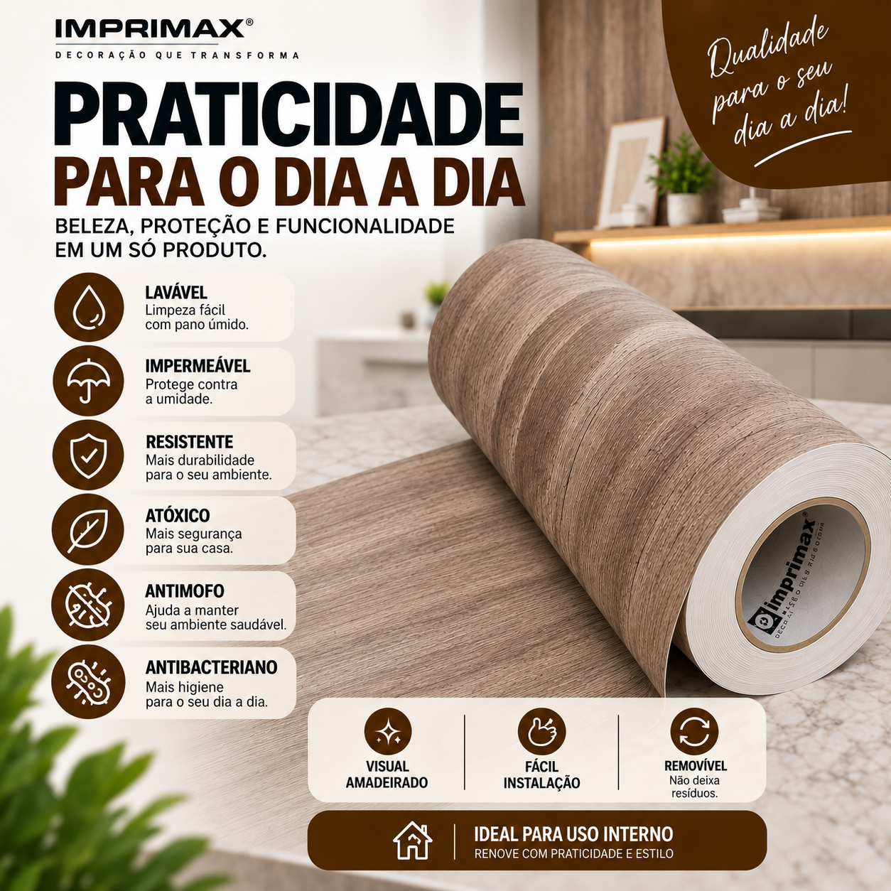 Adesivo Madeira Demolição Imprimax 60 E 122 CM - Imagem 3