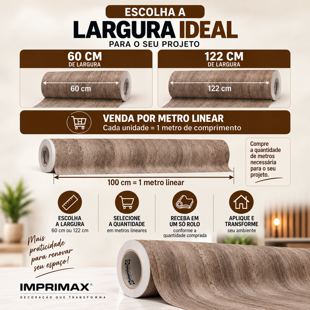 Adesivo Madeira Demolição Imprimax 60 E 122 CM - Imagem 2