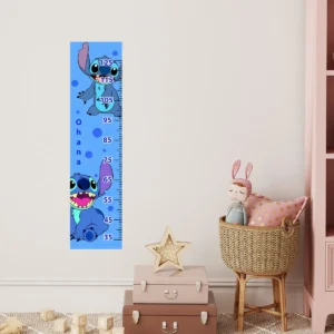 Adesivo Régua Medidora Infantil Stitch Azul