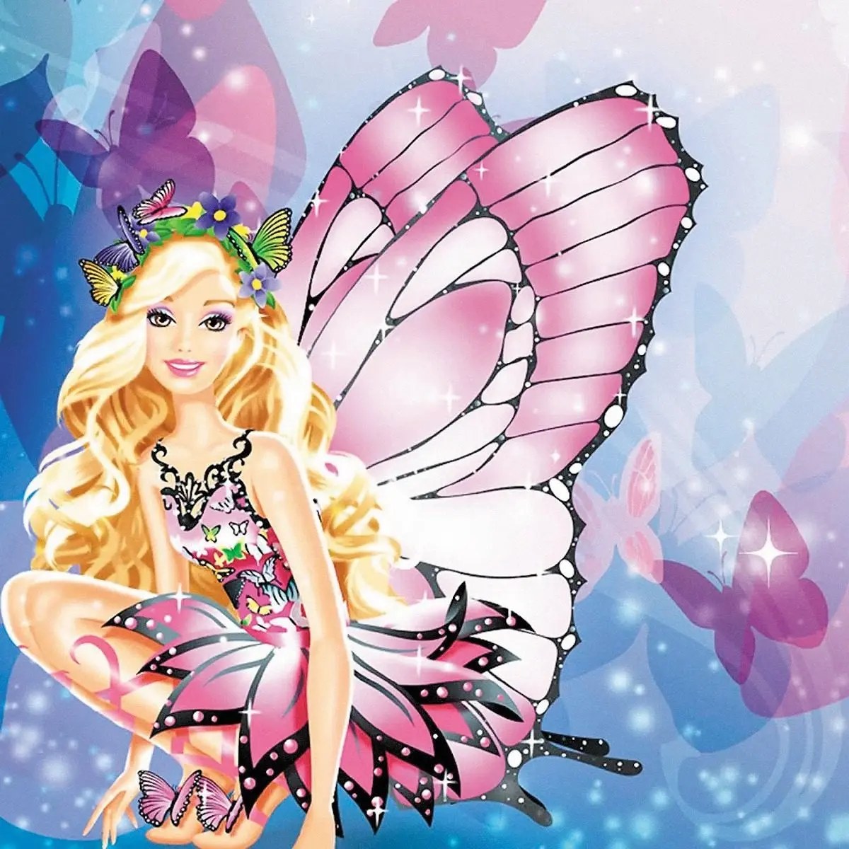 Papel de Parede Barbie Borboleta - Imagem 2