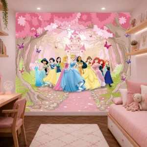 Papel de Parede Princesas Rosa