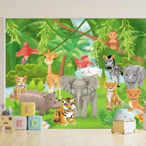 Papel de Parede Safari Bichos Baby