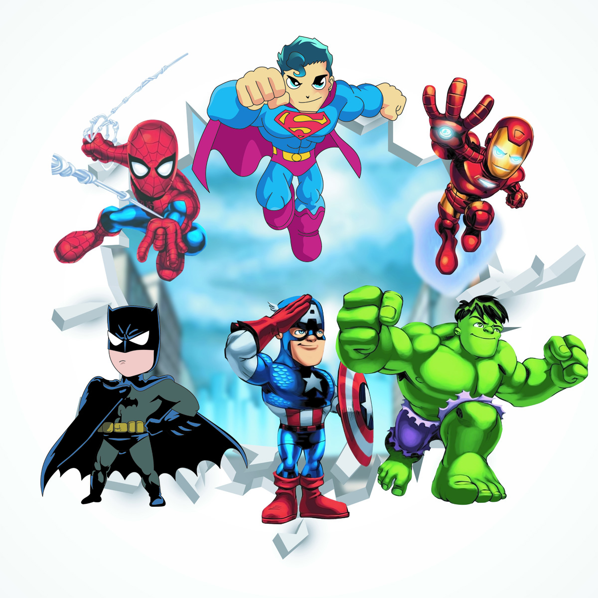 Papel de Parede Super Heróis Baby - Imagem 3